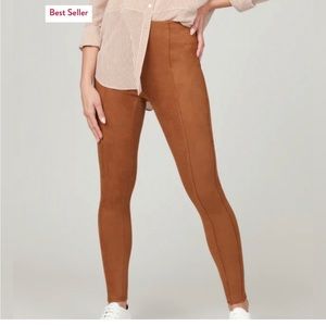 Rich brown suede spanx leggings